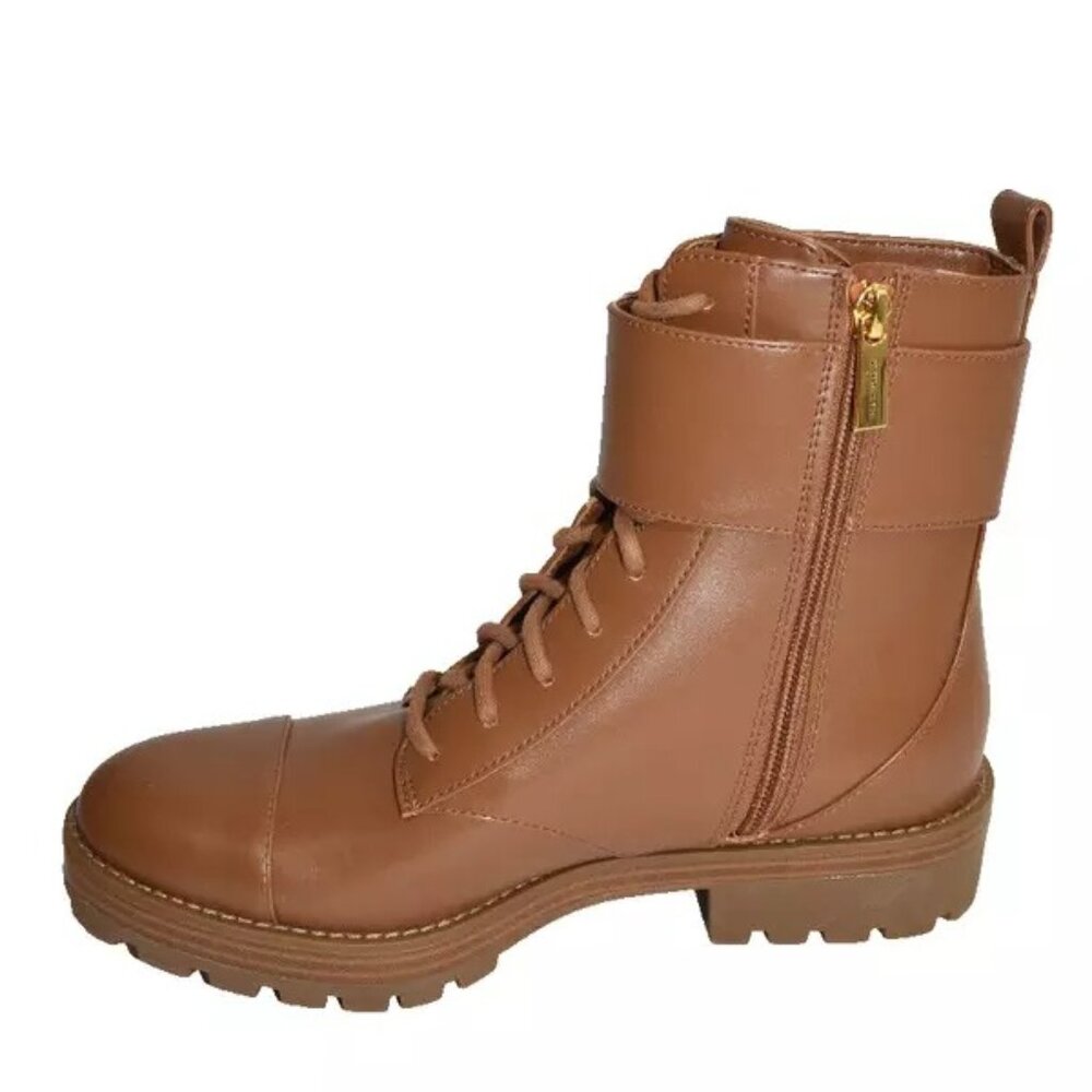 New! Michael Kors Womens TATUM Ankle Combat Boots Brown Size 8.5 M DD463 - Picture 3 of 6
